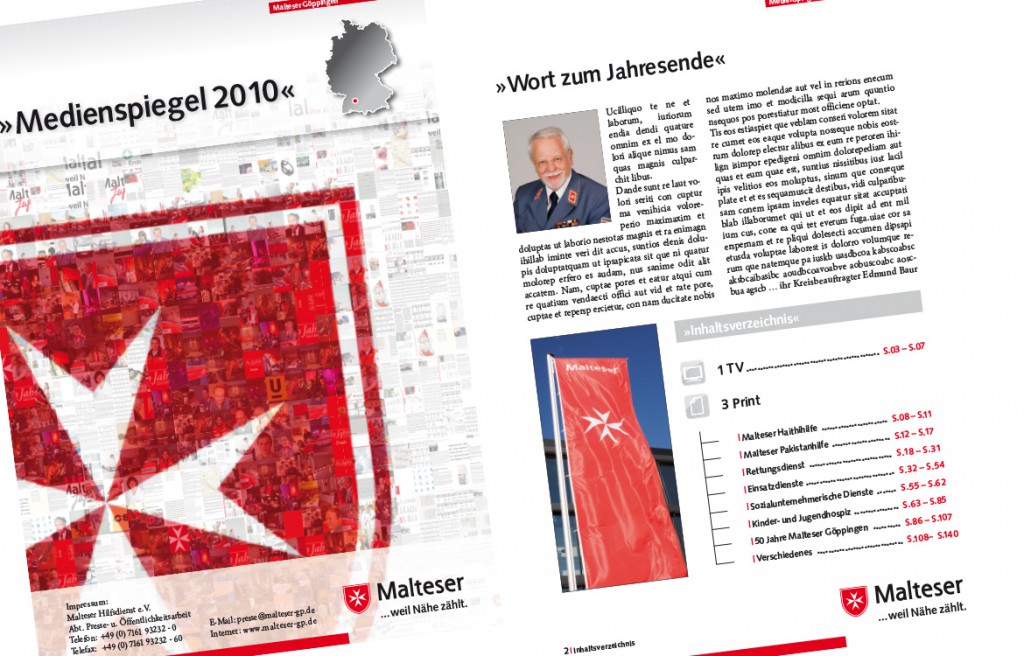 Seiten aus dem Medienspiegel 2010 Malteser Hilfsdienst Göppingen