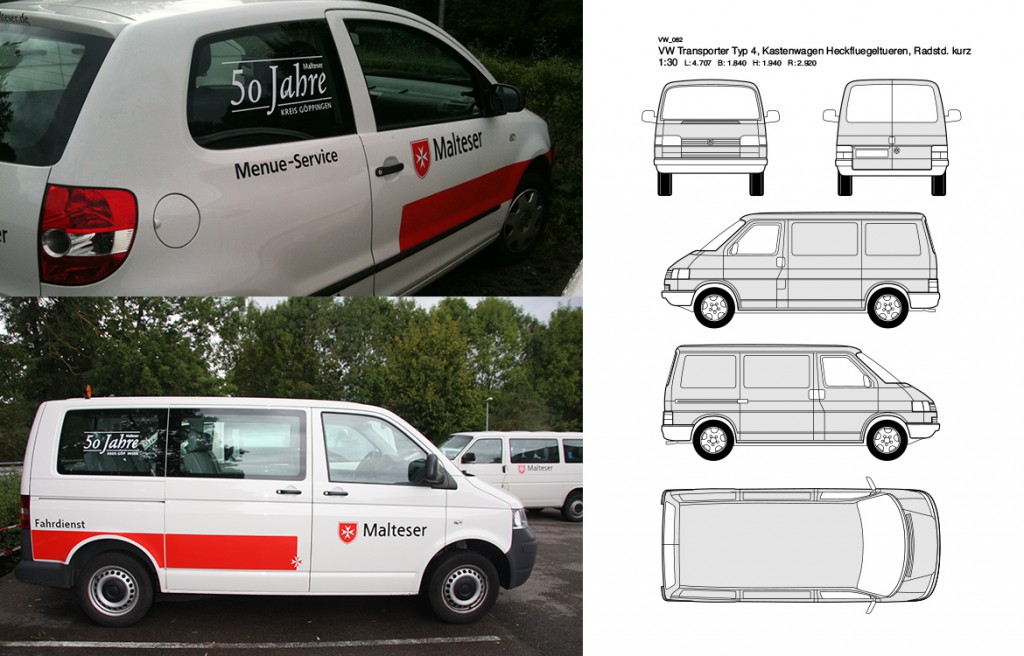 Fahrzeugbeschriftung Malteser Hilfsdienst Jubiläum