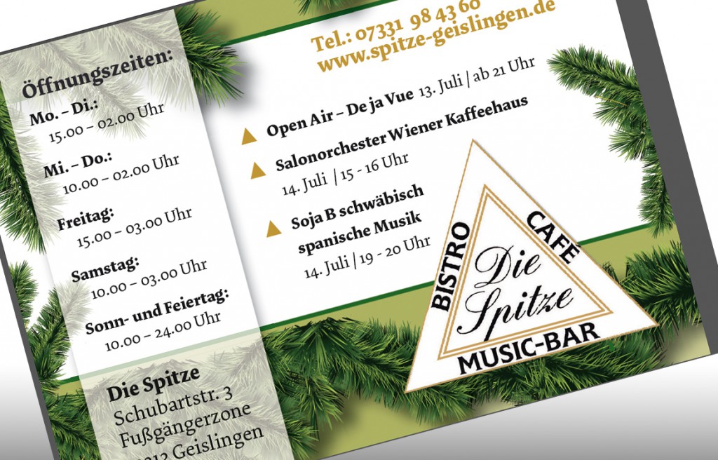 Cafe Bistro die Spitze in Geislingen Anzeigen