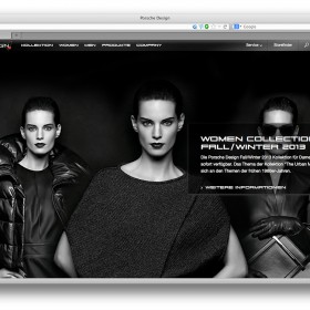 Porsche Design Website Layout Startseite